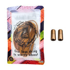 Elastische veters zonder strikken plat 8mm metalen draai capsule bruin in luxe verpakking