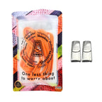 Elastische veters zonder strikken plat 9mm magnetische sluiting oranje in luxe verpakking