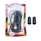 Elastische veters zonder strikken plat 9mm metalen draai capsule marineblauw in luxe verpakking