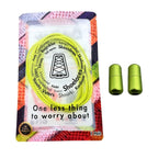 Elastische veters zonder strikken reflecterend 3mm capsule sluiting citroengeel in luxe verpakking