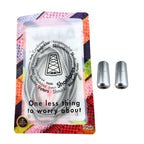 Elastische veters zonder strikken reflecterend 3mm capsule sluiting grijs in luxe verpakking