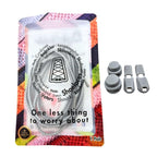 Elastische veters zonder strikken reflecterend 3mm lock sluiting grijs in luxe verpakking