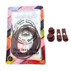 Elastische veters zonder strikken reflecterend 3mm lock sluiting wijnrood in luxe verpakking