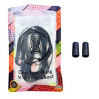 Elastische veters zonder strikken reflecterend 7mm capsule sluiting marineblauw in luxe verpakking