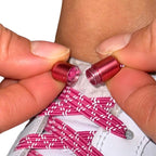 Elastische veters zonder strikken reflecterend 7mm capsule sluiting fluorescerend groen in luxe verpakking