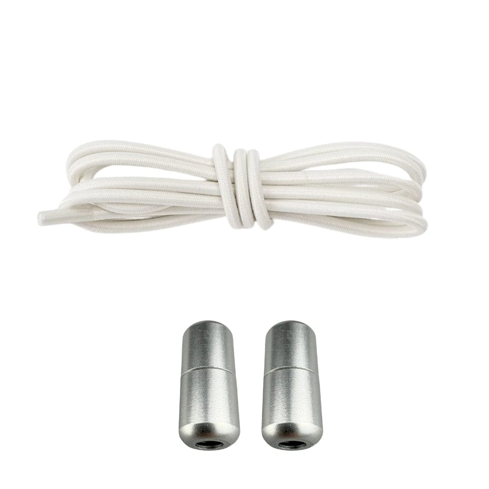 Productafbeelding van ronde elastische veters van 3 mm met capsule sluiting in de kleur beige