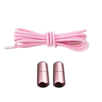 Productafbeelding van ronde elastische veters van 3 mm met capsule sluiting in de kleur roze