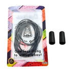 Elastische veters zonder strikken rond 3mm capsule sluiting zwart in luxe verpakking