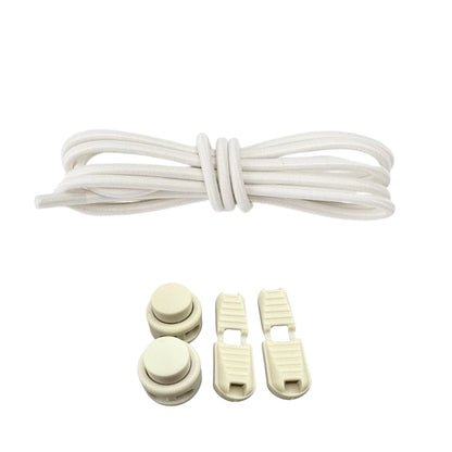 Productafbeelding van ronde elastische veters van 3 mm met lock sluiting in de kleur beige