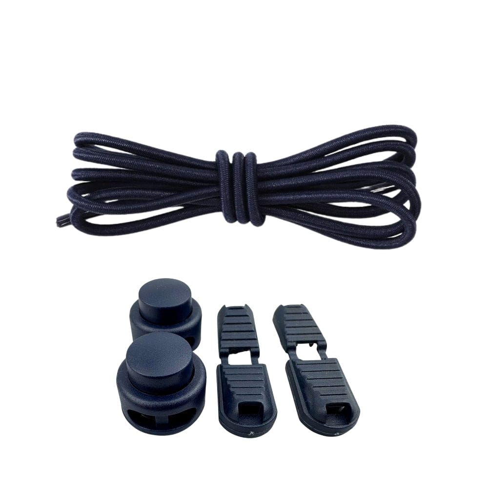 Productafbeelding van ronde elastische veters van 3 mm met lock sluiting in de kleur marineblauw