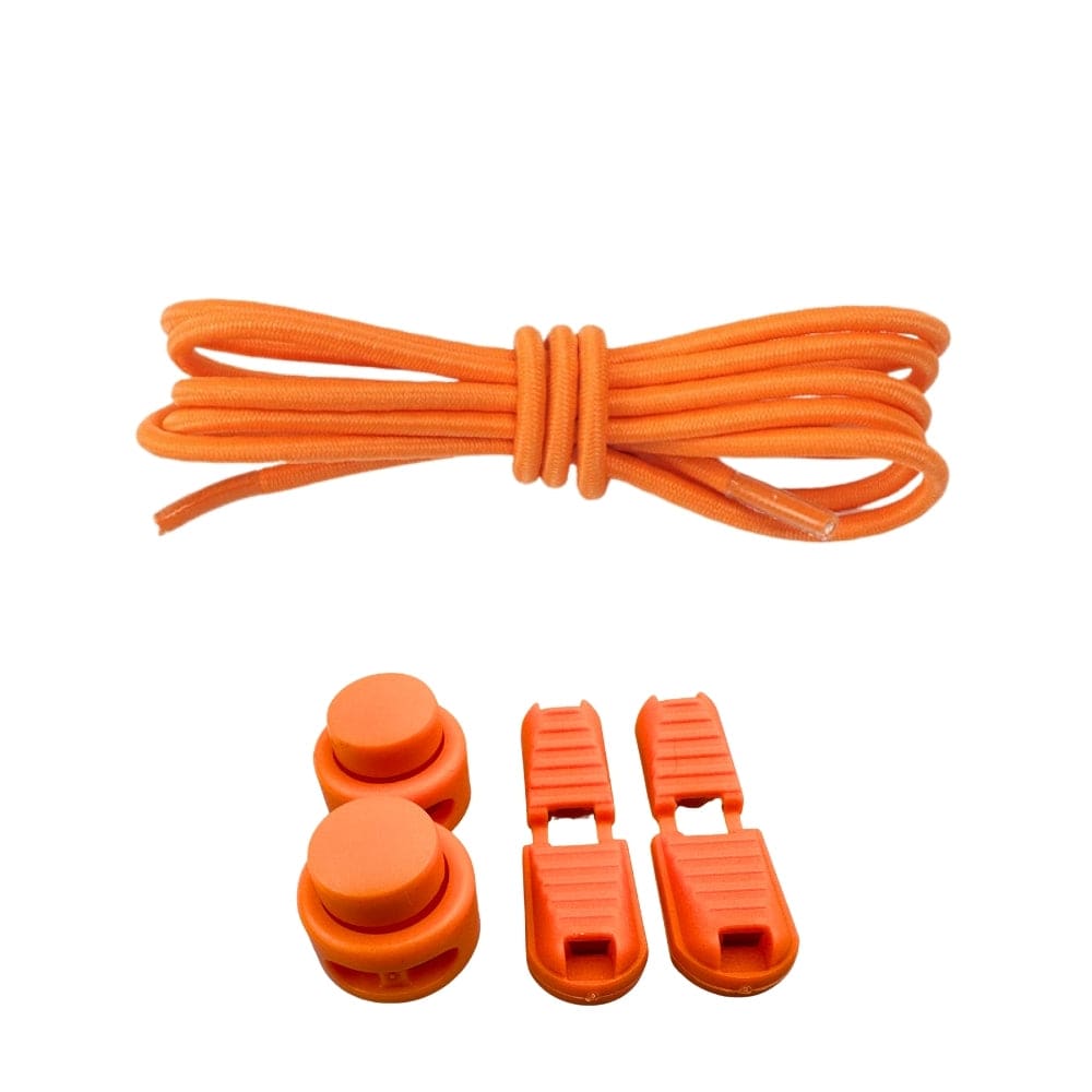Productafbeelding van ronde elastische veters van 3 mm met lock sluiting in de kleur oranje
