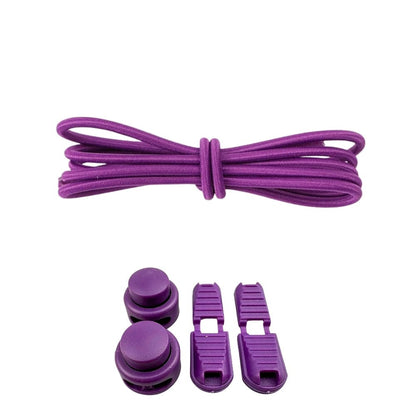 Productafbeelding van ronde elastische veters van 3 mm met lock sluiting in de kleur paars