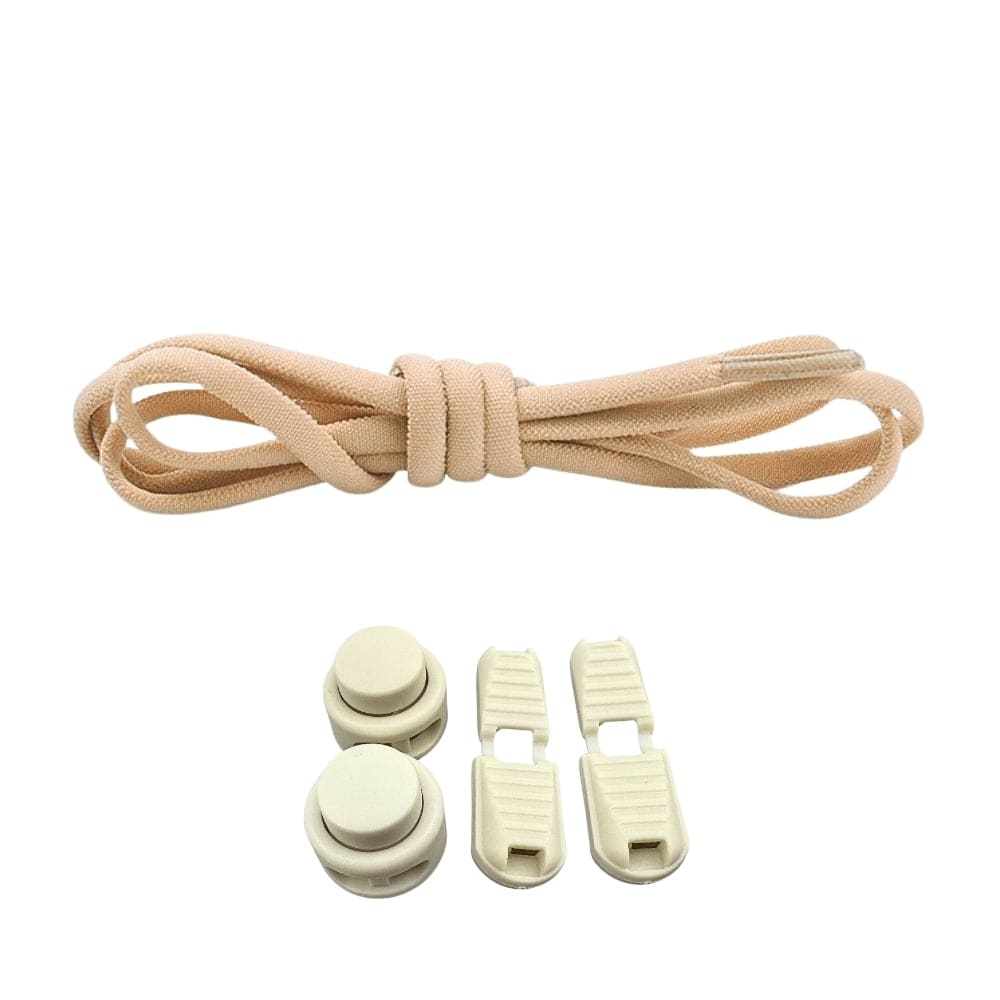Productafbeelding van ronde elastische veters van 5 mm met lock sluiting in de kleur khaki
