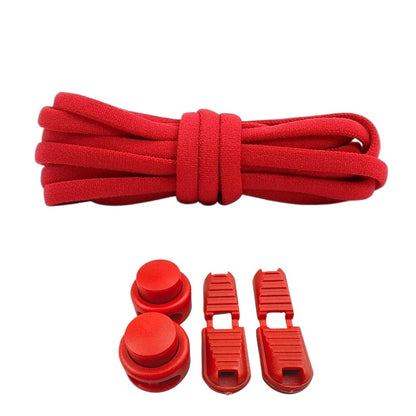 Productafbeelding van ronde elastische veters van 5 mm met lock sluiting in de kleur rood