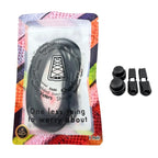 Elastische veters zonder strikken rond 5mm lock sluiting zwart in luxe verpakking