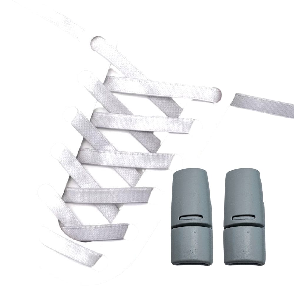 Productafbeelding van tie-dye elastische veters met magneetsluiting in de kleur grijs