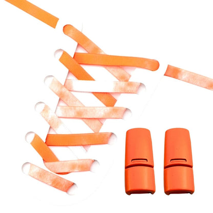 Productafbeelding van tie-dye elastische veters met magneetsluiting in de kleur oranje