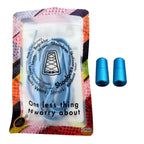 Elastische veters zonder strikken vintage 8mm capsule sluiting lichtblauw in luxe verpakking