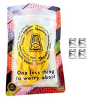 Elastische veters zonder strikken vintage 8mm onzichtbare clipjes geel in luxe verpakking