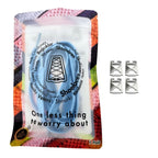 Elastische veters zonder strikken vintage 8mm onzichtbare clipjes lichtblauw in luxe verpakking