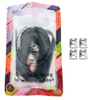 Elastische veters zonder strikken vintage 8mm onzichtbare clipjes zwart in luxe verpakking