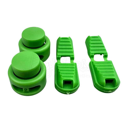 Elastische veters lock sluiting appelgroen geschikt voor elastische veters van 3 tot 5 mm breed