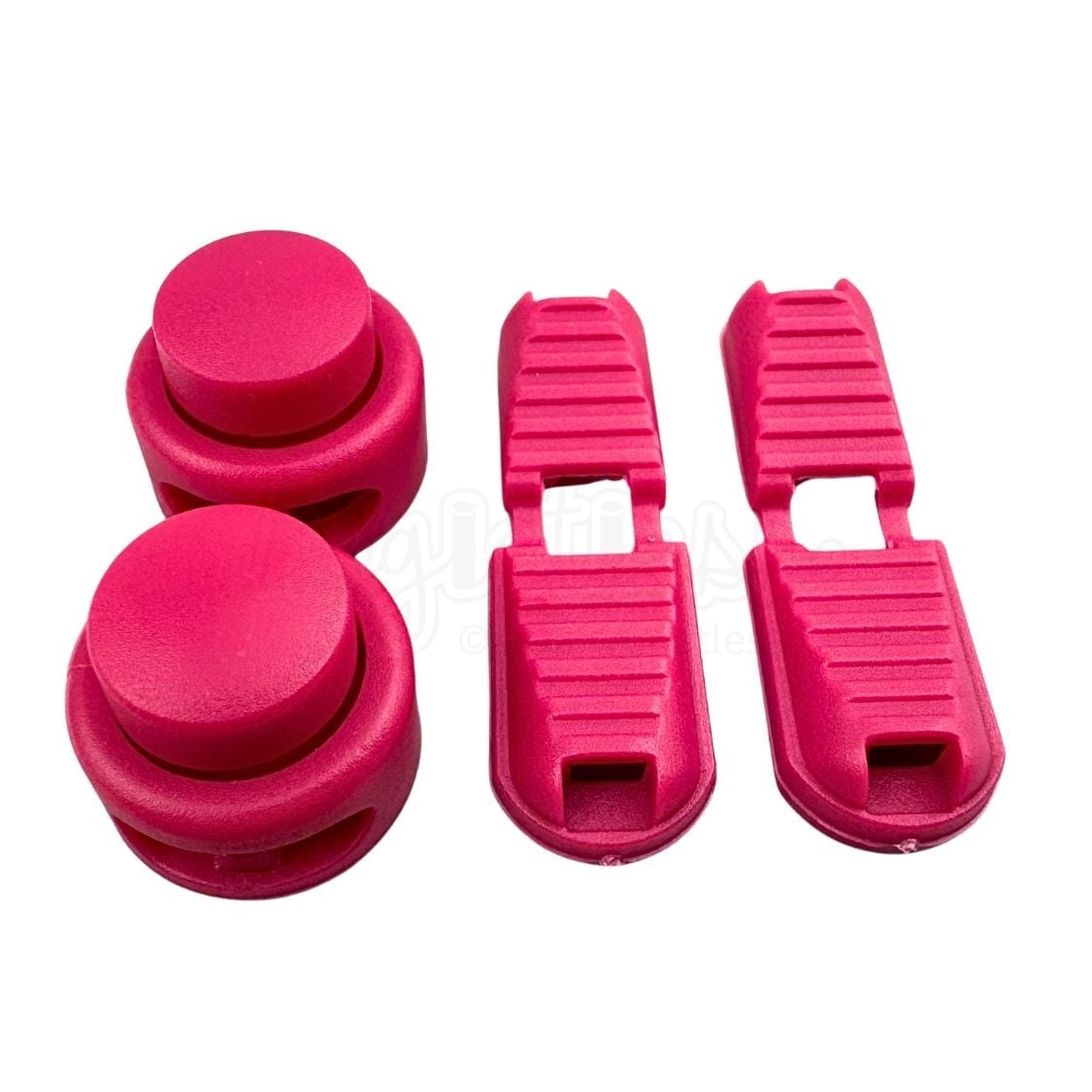 Elastische veters lock sluiting fuchsia geschikt voor elastische veters van 3 tot 5 mm breed