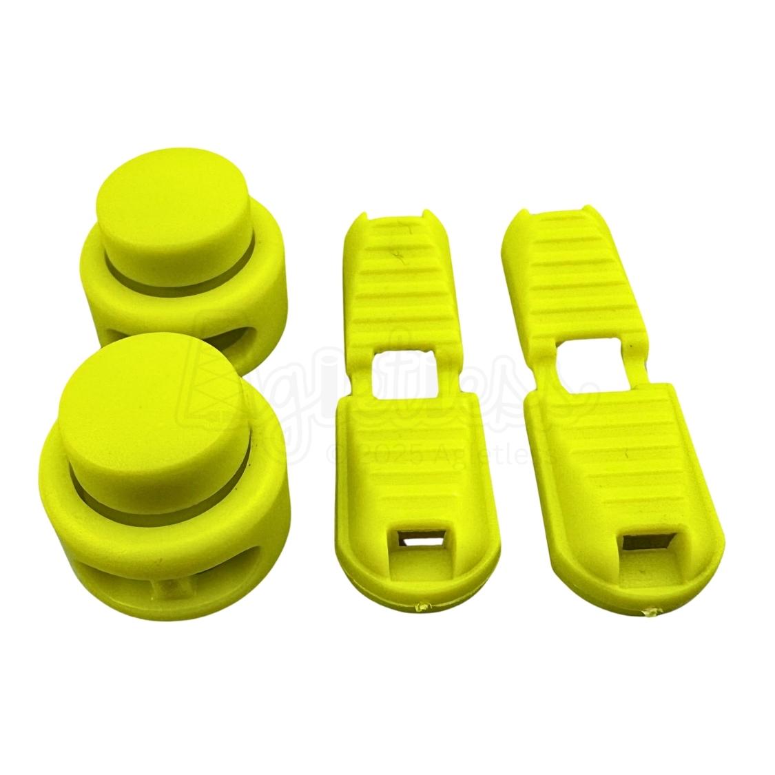 Elastische veters lock sluiting gifgeel geschikt voor elastische veters van 3 tot 5 mm breed