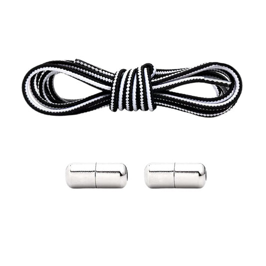 Sterke Elastische Veters Zwart Wit - 1 Paar