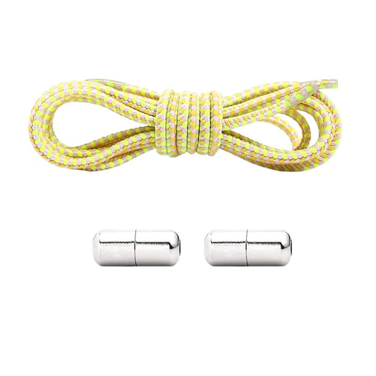 Sterke Elastische Veters Wit Geel Fluorescerend Groen - 1 Paar