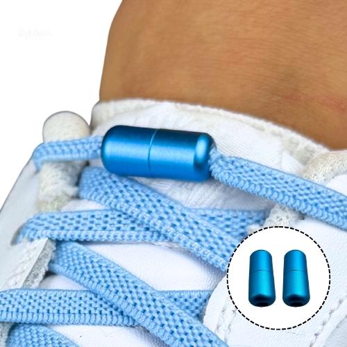 lichtblauwe elastische veters met lichtblauwe draaicapsule hoofdafbeelding voor handleidingenpagina 