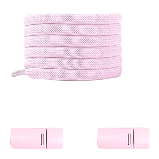 Roze natuurlijke look platte elastische veters zonder strikken met magneetsluiting, perfect om een vleugje kleur aan elke schoen toe te voegen