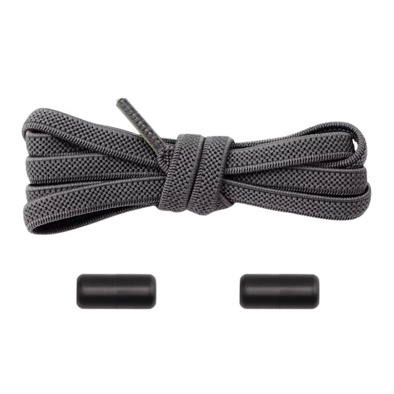 Elastische veters 6 mm met draaicapsule in antraciet