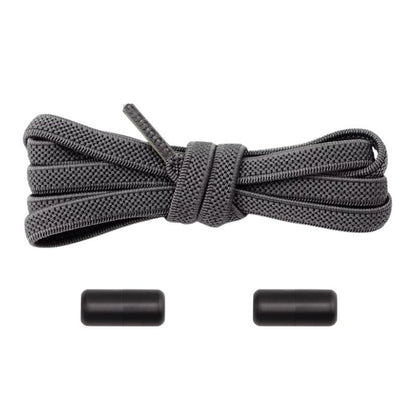 Elastische veters 6 mm met draaicapsule in antraciet