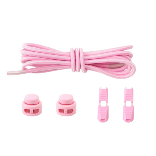 Roze ronde elastische veters zonder strikken met verstelbare sluiting voor een trendy look
