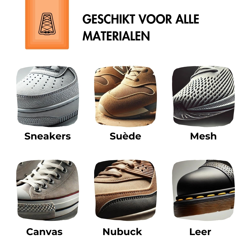 schoonmaakset geschikt voor alle materialen sneakers